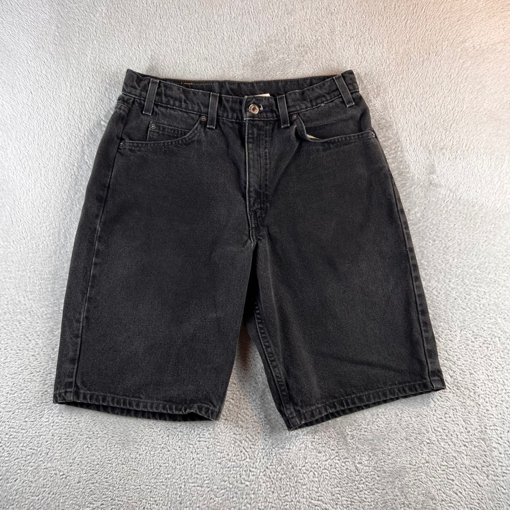 Vintage Levis 550 Relaxed Fit Black Denim Shorts Mens 33 90s Made in Mexico